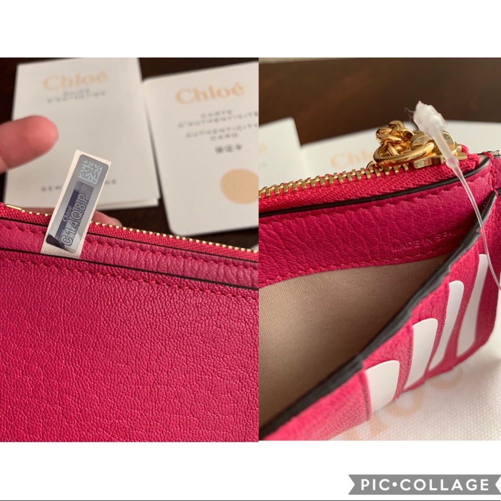NWT Chloe Drew Card Case, Fuschia Rose - Picture 7 of 8